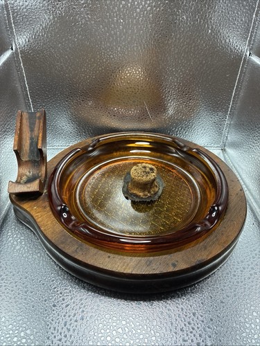 Pipe cigar ashtray amber - pipe/cigar,