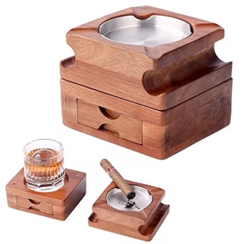 Cigar ashtray whiskey - &, glass